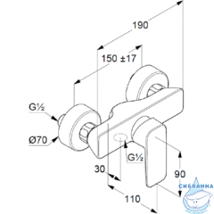 Смеситель для душа Kludi PURE&STYLE 408410575