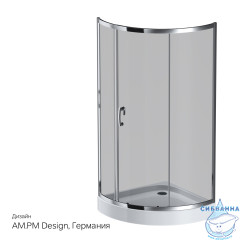 Душевое ограждение AM.PM Like 90x90 W83G-315-090CG64 профиль хром , стекло тонированное (без поддона)