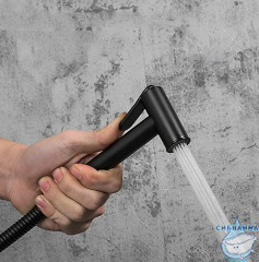 Смеситель с гигиеническим душем Gappo G7290-6 (черный матовый)