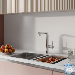 Смеситель для кухни с фильтром и выдвижным изливом, хром, Pure, IDDIS, PURSBPFi05N