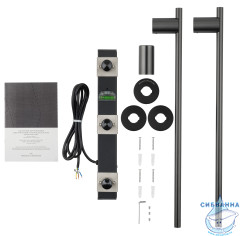 Полотенцесушитель электрический  Wonzon&Woghand Dortmund 46х58 WW-A362-MB (с возможностью скрытого подключения, подключение универсальное) (черный матовый)