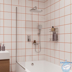 Душевая система скрытого монтажа с тропическим душем и ручным душем, глянцевый хром, Azure, Milardo, AZUSB02M67