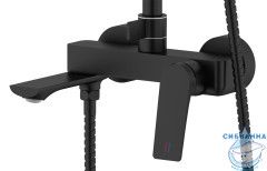 Душевая система Azario Lursy 250 1 режим AZ-K2349B (черный матовый)