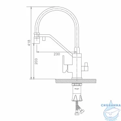 Смеситель для кухни Raglo R85.62.09 (графит/черный)