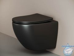 Унитаз подвесной безободковый Ceramicanova Metropol Rimless CN4002MB с сиденьем быстросъемным Soft Close (микролифт)