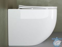 Унитаз приставной безободковый Ceramicanova Mia Rimless CN1810 с сиденьем Soft Close (микролифт)