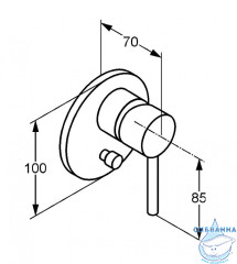 Встраиваемый смеситель для ванны Kludi Bozz 387163976 (черный )
