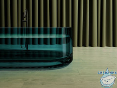 Ванна из полиэфирной смолы ABBER Kristall 170х75 AT9708Aquamarin бирюзовая