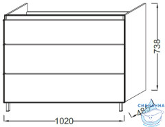 Тумба под раковину Jacob Delafon Odeon Up 100 EB994-E10 квебекский дуб
