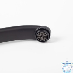 Излив для смесителя, кухня, нерж. сталь, 216х153 мм, поворотный, черный, IDDIS, 995V22B5SM