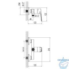 Смеситель для душа Azario Elvis AZ-WWK338155PA (черный матовый)