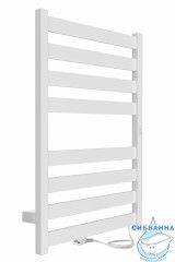 Полотенцесушитель электрический Indigo Oktava Slim П8 (с таймером) 40х80 белый матовый (с возможностью скрытого подключения, подключение R/L)