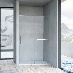 Дверь в нишу Vincea Slim Soft 120 профиль хром, стекло прозрачное VDS-1SS120CL