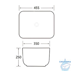 Раковина на столешницу 46 см SantiLine SL-1113MB