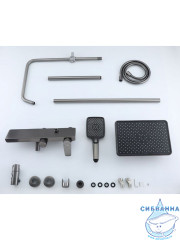 Душевая система Frap F24203-9 300 1 режим (оружейная сталь)