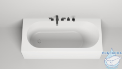 Ванна из искусственного камня Salini Fabia 180x80 (материал S-Sense, белый матовый)