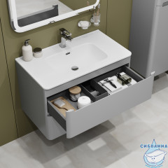 Тумба с умывальником Iddis Edifice 80 см светло-серый EDI80L0I95