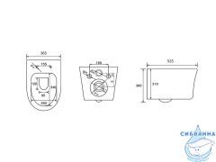 Унитаз подвесной безободковый Aquatek Ника AQ2009-00 (с сиденьем Soft Close (микролифт) 