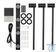 Полотенцесушитель электрический  Wonzon&Woghand Hamburg 47х57 WW-AL313-MB (с возможностью скрытого подключения, подключение универсальное) (черный матовый)