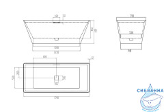 Ванна из искусственного камня ABBER Berlin AM9912