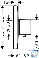 Встраиваемый смеситель для душа Hansgrohe Ecostat E Highflow 15706000