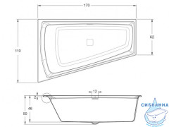 Акриловая ванна Riho Still Smart Fall R 170X110 BR03C0500000000