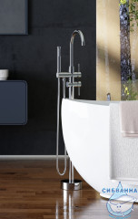 Смеситель для ванны напольный Timo Saona 2300/00Y-CR с аксессуарами (хром)