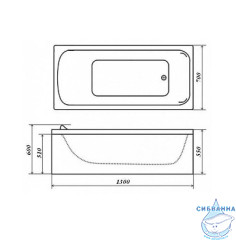 Акриловая ванна Тритон Ультра 130x70 с ножками