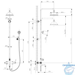 Душевая система Lemark Spark 210 1 режим LM6762RG (розовое золото)