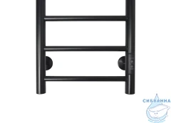 Полотенцесушитель электрический Санприз Аврора П8 30х80  (черный матовый) (подключение универсальное)