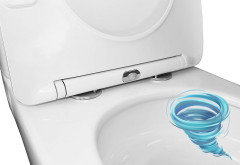 Унитаз напольный безободковый со смывом торнадо Azario Berton с бачком и сиденьем Soft Close (микролифт) AZ-6093