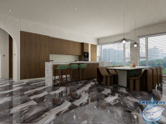 Плитка керамогранитная AZARIO RIVERSTONE GOLD 60x120 Carving (H18004011G)