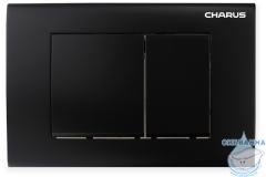 Инсталляция для унитаза Charus CC.300.80.01 с кнопкой смыва Charus Minimalista  черный матовый,  с унитазом Charus Alva Rimless EWC700-114WT (с сиденьем Soft Close (микролифт)