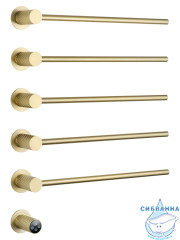 Полотенцесушитель электрический  Wonzon&Woghand München 53х78 WW-A355-BG (с возможностью скрытого подключения, подключение универсальное) (брашированное золото)