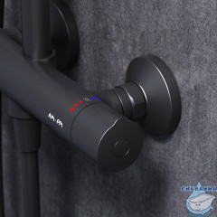 Душевая система AM.PM Like 220 1 режим F0780422 (чёрный матовый)