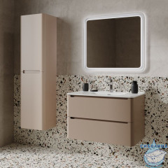 Тумба с умывальником, подвесная, 80 см, капучино, Edifice, IDDIS, EDI80C0i95K  подходит умыв. 0108000i28