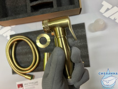 Встраиваемый смеситель с гигиеническим душем Timo Saona 2389/17SM (золото матовое)