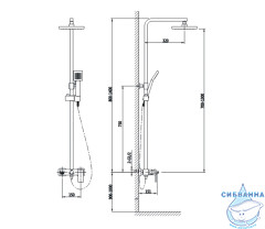 Душевая система Timo Briana SX-7130/03 230 1 режим (черный матовый)