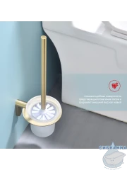 Ершик для унитаза Raglo R300.10.03 (сатин золотой/белый)