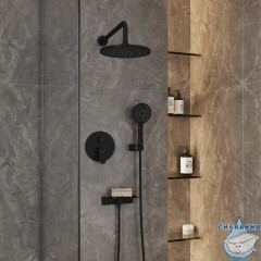 Душевая система Milardo Rora RORBL02M67 250 1 режим (черный матовый)