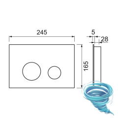 Инсталляция TECEspring Smart L с кнопкой смыва в комплекте с унитазом-биде TECEspring c сиденьем Soft close (микролифт) S955797