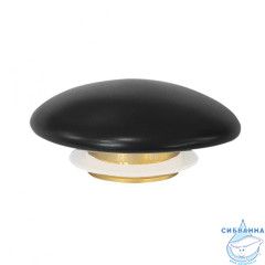 Накладка на слив для раковины ABBER AC0014MB черная матовая, керамика