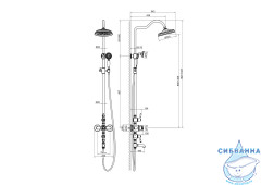 Душевая система Aquatek Классик AQ2543PG (полированное золото)