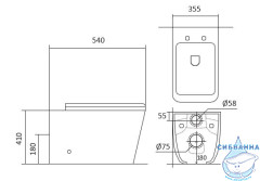  Унитаз приставной Aquatek Либра AQ1908N-00 с сиденьем Soft Close (микролифт)