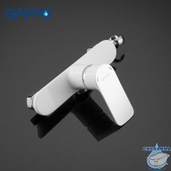 Смеситель Gappo G2048-8 с гигиеническим душем (хром/белый)