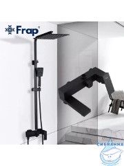 Душевая система Frap F24802-16 300 1 режим (черный матовый)