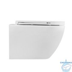 Унитаз подвесной безободковый Abber Bequem AC1103 с сиденьем Soft Close (микролифт) (белый)