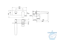 Смеситель для раковины встраиваемый Aquatek Бетта AQ1113BGM (оружейная сталь)