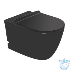 Унитаз подвесной импульсный Santiline Selin SL-5031MB с сиденьем Soft Close (микролифт)