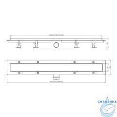 Дренажный трап для душа Plastbrno Design2 SZA8750 75 см с решеткой (матовое золото) 